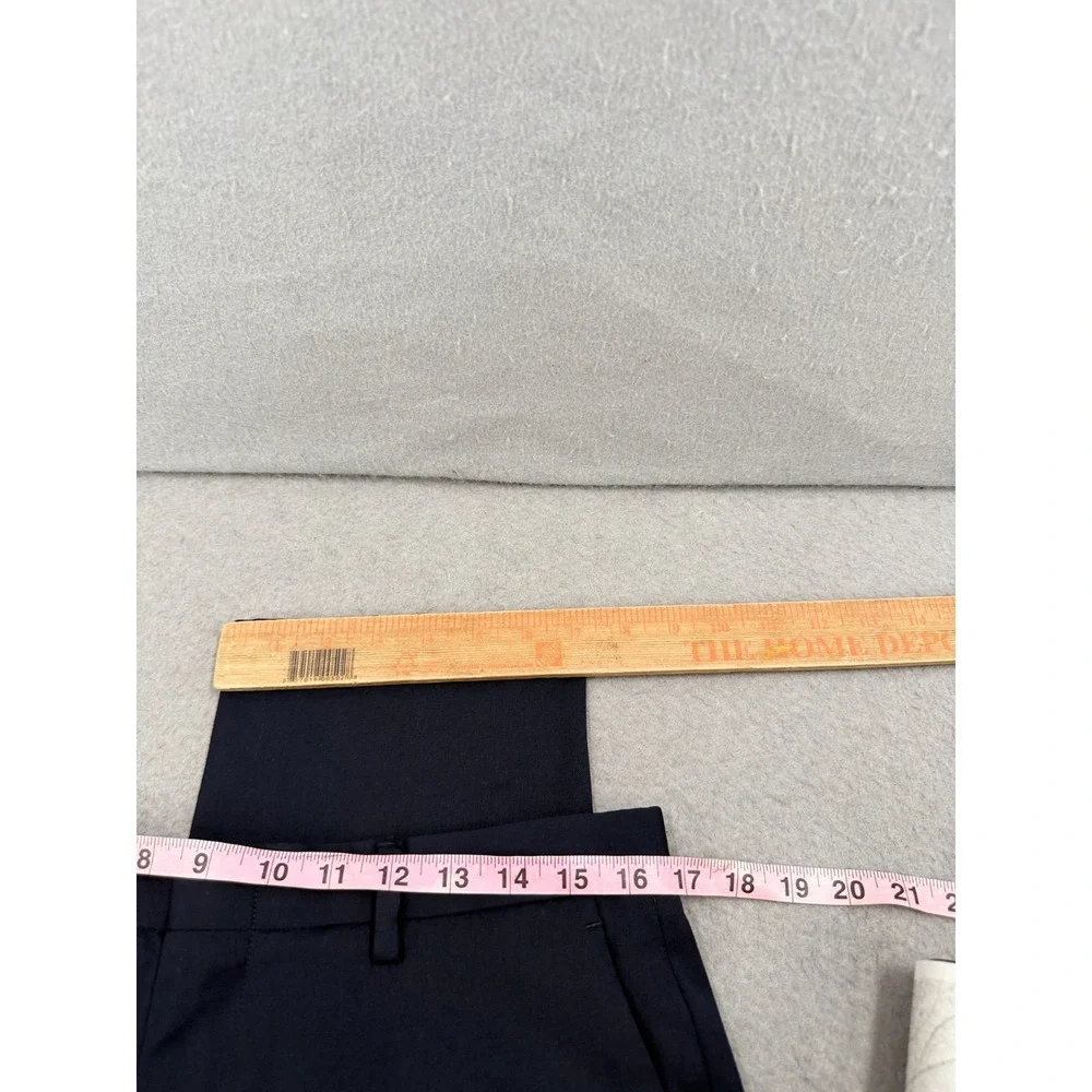 J Crew Bowery Slim Fit Dress Pants Mens 32x32 (33x30.5) Navy Wool Blend Office